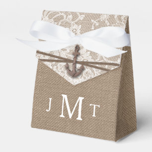 The Rustic Nautical Anchor Wedding Collection Favor Box