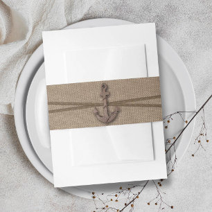 The Rustic Nautical Anchor Wedding Collection Invitation Belly Band
