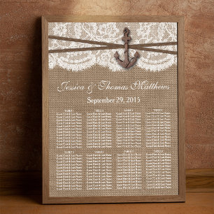 The Rustic Nautical Anchor Wedding Collection Poster