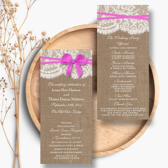 The Rustic Pink Bow Wedding Collection Programs (Creator Uploaded)