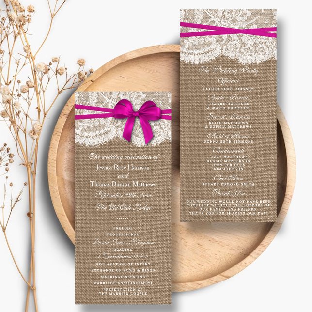 The Rustic Pink Bow Wedding Collection Programs (Creator Uploaded)