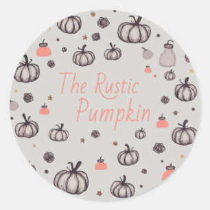 The Rustic Pumpkin Classic Round Sticker