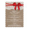 The Rustic Red Bow Wedding Collection Menu Cards