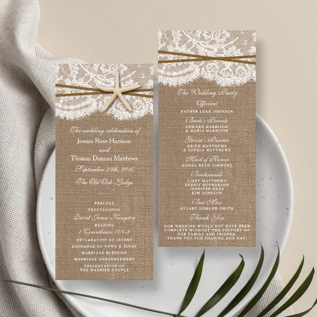 The Rustic Starfish Wedding Collection Programs (Creator Uploaded)