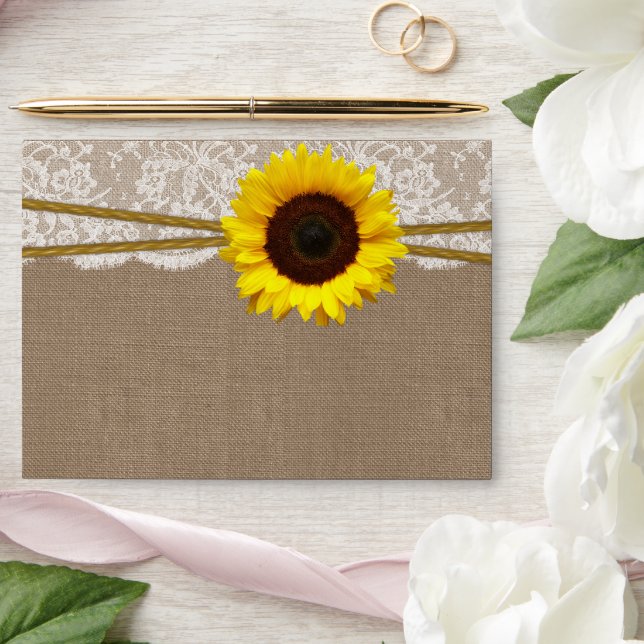 The Rustic Sunflower Wedding Collection Envelopes (Wedding)