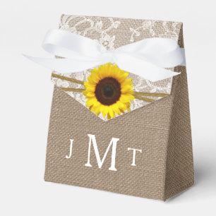 The Rustic Sunflower Wedding Collection Favor Box