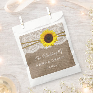 The Rustic Sunflower Wedding Collection Favour Bag