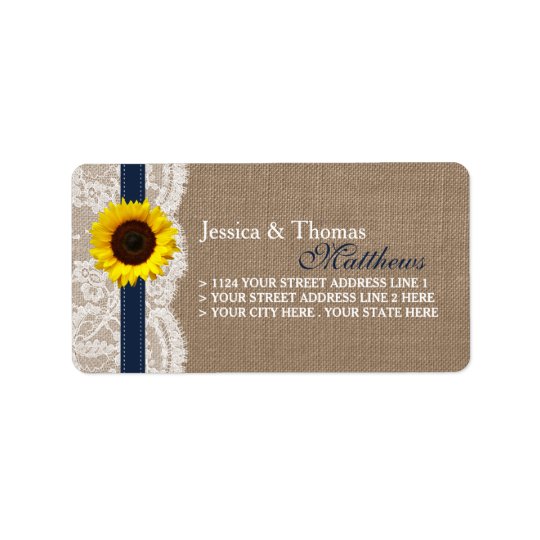 The Rustic Sunflower Wedding Collection - Navy