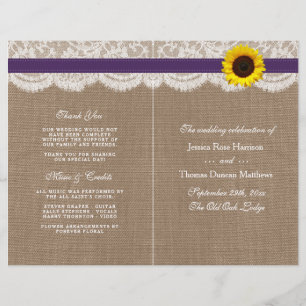 The Rustic Sunflower Wedding Collection - Purple