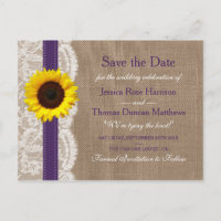 The Rustic Sunflower Wedding Collection - Purple