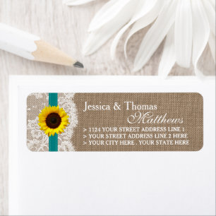 The Rustic Sunflower Wedding Collection - Teal