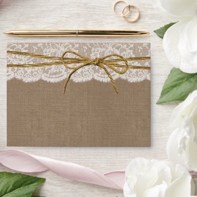 The Rustic Twine Bow Wedding Collection Envelopes (Wedding)