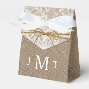 The Rustic Twine Bow Wedding Collection Favor Box