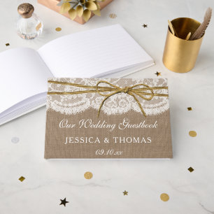 The Rustic Twine Bow Wedding Collection Guest Book