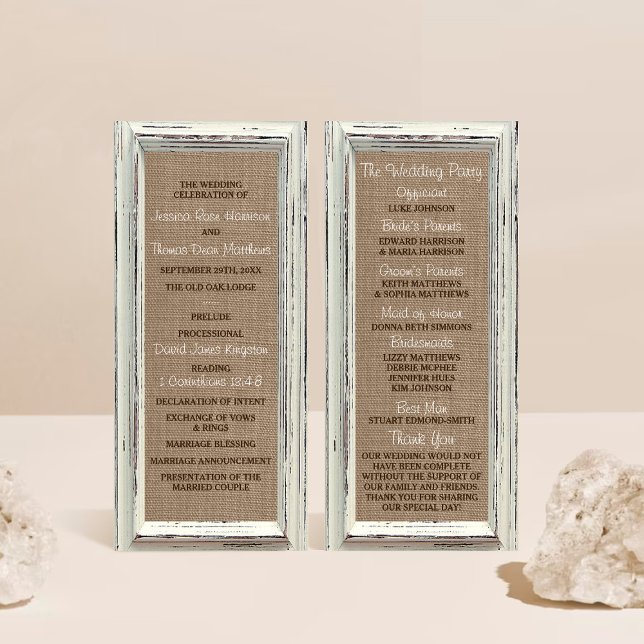 The Rustic White Frame & Burlap Wedding Collection Program (Creator Uploaded)