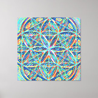 The Sacred Blueprints | Tile Mosaic, Seed of Life Canvas Print