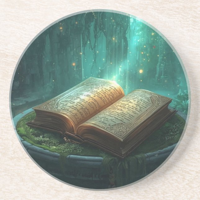 The Sacred Book of Moss and Magic Coaster (Front)