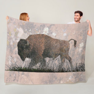 The Sacred Buffalo Fleece Blanket