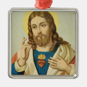 The Sacred Heart Metal Ornament