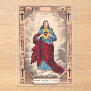 The Sacred Heart of Jesus Acrylic Invitations
