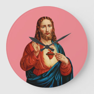 The Sacred Heart of Jesus Large Clock