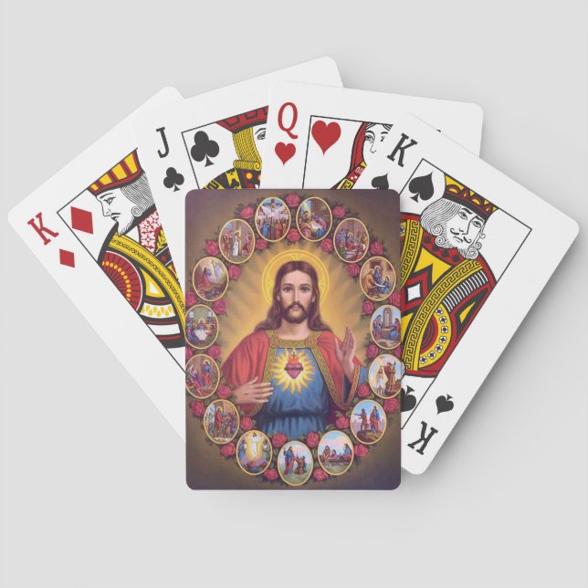 The Sacred Heart Of Jesus Playing Cards (Back)