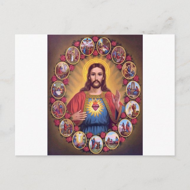The Sacred Heart Of Jesus Postcard (Front)