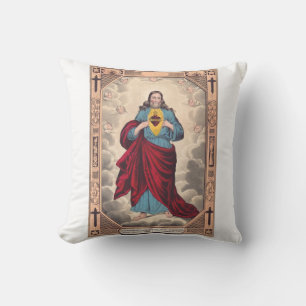 The Sacred Heart of Jesus Throw Pillow