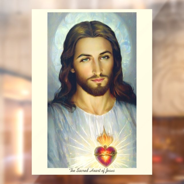 The Sacred Heart of Jesus Window Cling (Sheet 2)