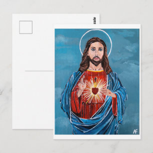 The Sacred Heart Painting by Alfred Fox Postcard