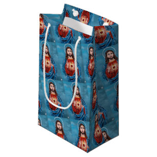 The Sacred Heart Painting by Alfred Fox Small Gift Bag