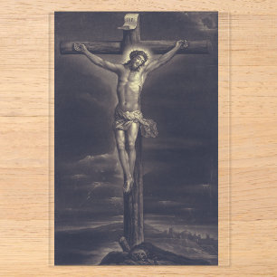 The Sacred Passion Black and White Fine Art Acrylic Invitations