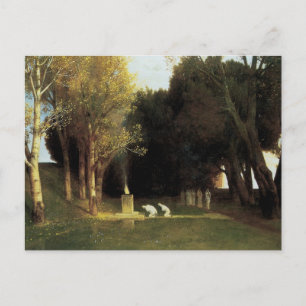 The Sacred Wood by Arnold Bocklin, Vintage Art Postcard