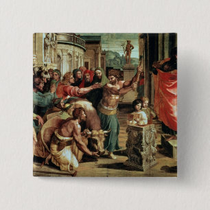 The Sacrifice at Lystra (cartoon for the Sistine C 2 Inch Square Button