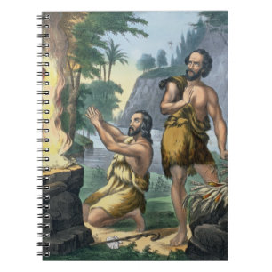 The Sacrifice of Cain and Abel, from a bible print Notebook