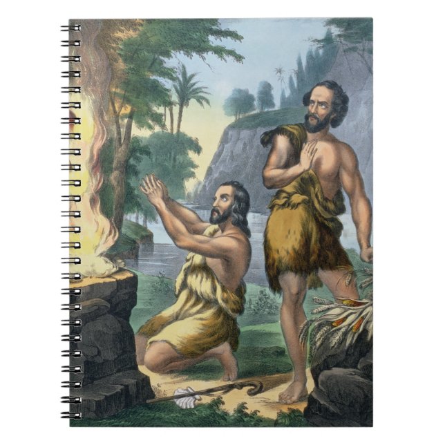 The Sacrifice of Cain and Abel, from a bible print Notebook (Front)