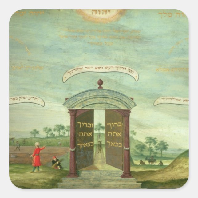 The Sacrifice of Isaac Square Sticker (Front)