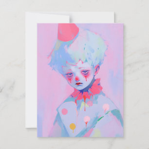 The Sad Young Clown Postcard