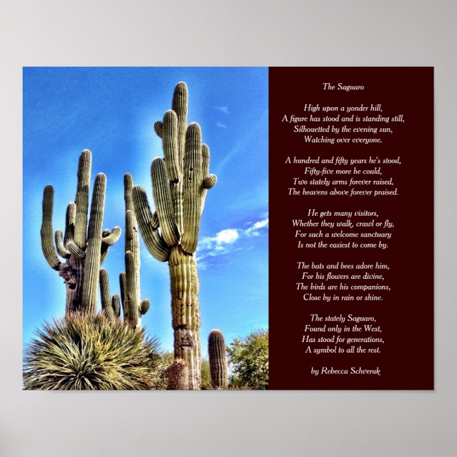 The Saguaro Poem Poster (Front)