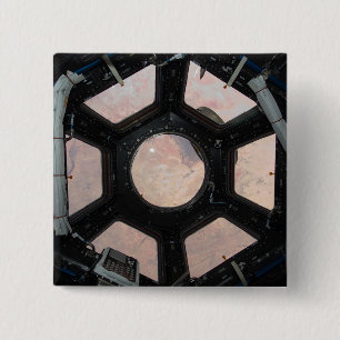The Sahara Desert visible through the windows 2 Inch Square Button