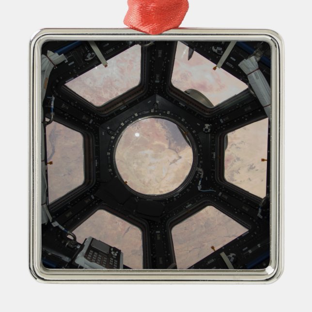 The Sahara Desert visible through the windows Metal Ornament (Front)