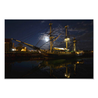 The Salem Friendship Full Moon Salem, MA Photo Print