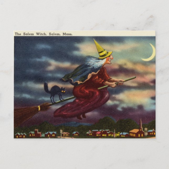 The Salem Witch, Salem, Massachusetts Postcard (Front)
