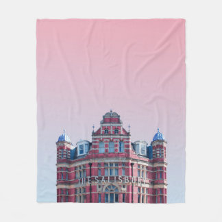 THE SALISBURY BUILDING UNDER PINK SKIES FLEECE BLANKET