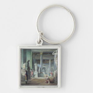 The Salle des Saisons at the Louvre, c. 1802 Keychain