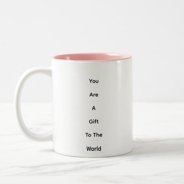 The Salmon two-tone 11 oz. mug for your beverage (Left)