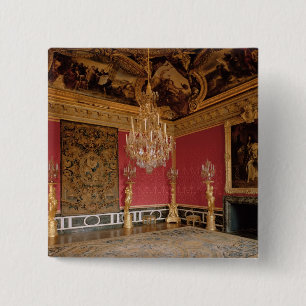 The Salon d'Apollon (Apollo Room) with tapestries 2 Inch Square Button