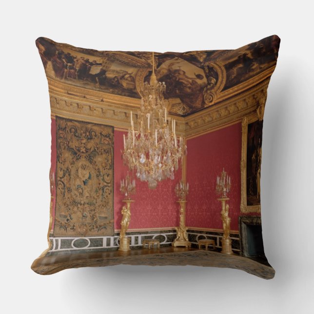 The Salon d'Apollon (Apollo Room) with tapestries Throw Pillow (Front)