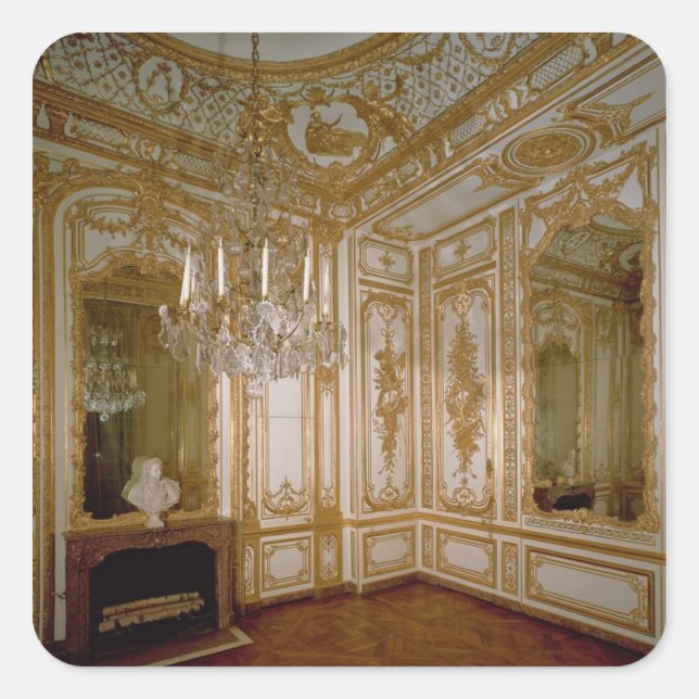 The Salon de Musique (Music Room) of Adelaide, Pri Square Sticker (Front)