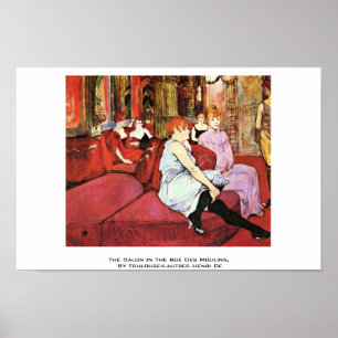 The Salon In The Rue Des Moulins Poster